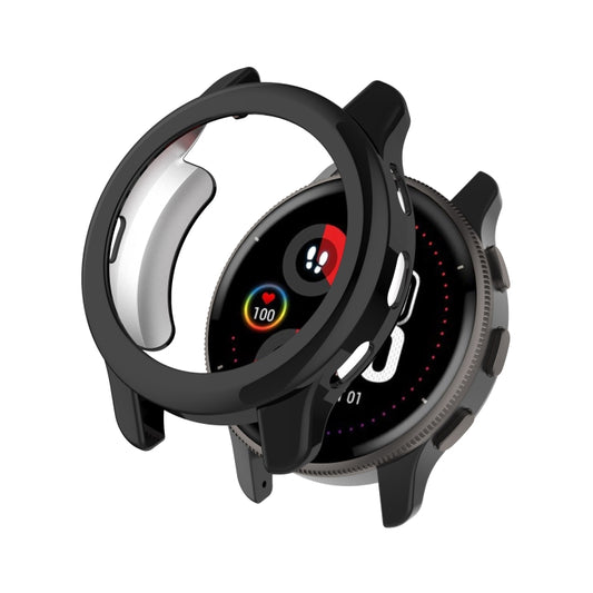 For Garmin Venu 2 Plus Shock-Proof Semi-Surrounded TPU Plating Watch Case(Black) - Watch Cases by buy2fix | Online Shopping UK | buy2fix