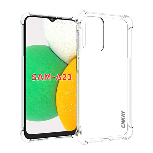 Pour Samsung Galaxy A23 ENKAY Étui antichoc en TPU transparent