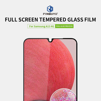 For Samsung Galaxy A13 4G PINWUYO 9H 2.5D Full Screen Tempered Glass Film(Black) - Others by PINWUYO | Online Shopping UK | buy2fix