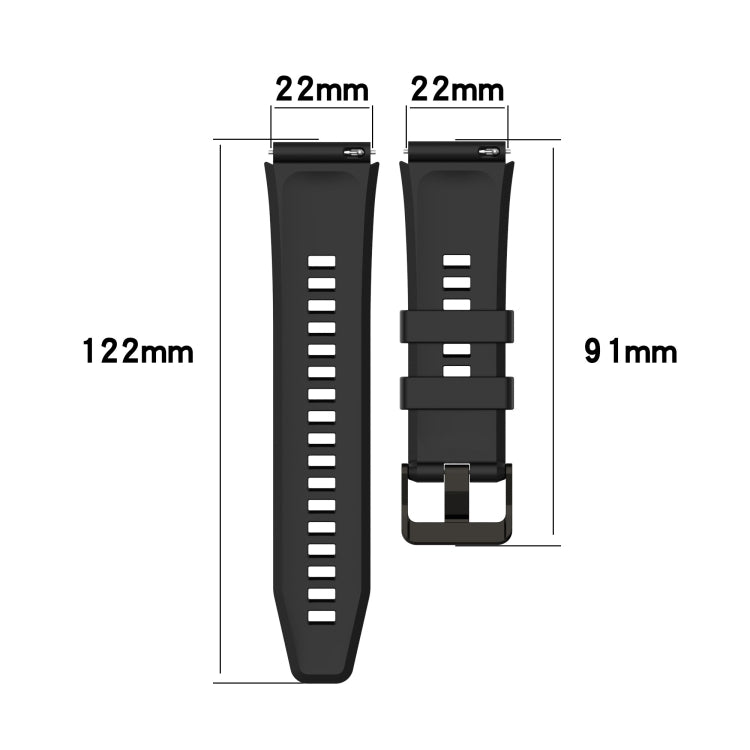 For Huawei GT Runner 22mm Vertical Silicone Watch band(Dark Blue) by buy2fix