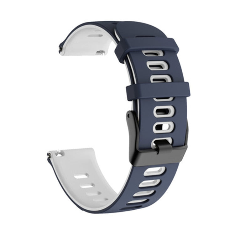 For Garmin Venu 2 Plus 20mm Mixed-color Silicone Watch Band(Dark Blue+White) - Watch Bands by buy2fix | Online Shopping UK | buy2fix