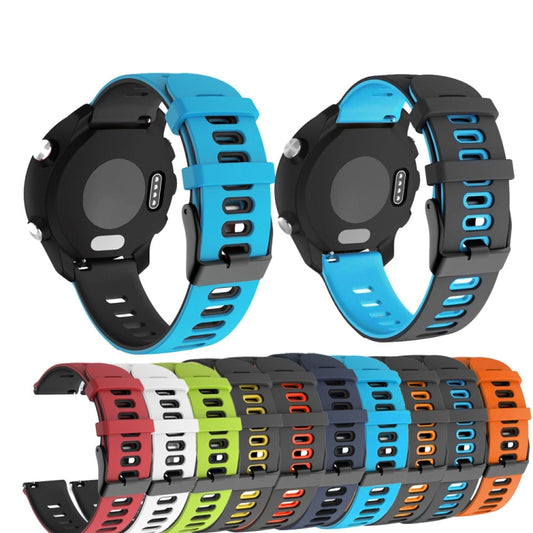 For Garmin Move Sport 20mm Mixed-color Silicone Watch Band(Amy Green+Black) - Watch Bands by buy2fix | Online Shopping UK | buy2fix