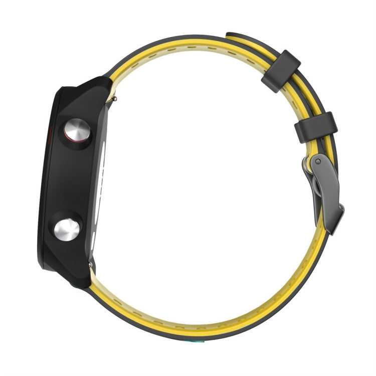 For Garmin Move Sport 20mm Mixed-color Silicone Watch Band(Amy Green+Black) - Watch Bands by buy2fix | Online Shopping UK | buy2fix