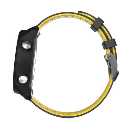 For Garmin Move Sport 20mm Mixed-color Silicone Watch Band(Amy Green+Black) - Watch Bands by buy2fix | Online Shopping UK | buy2fix