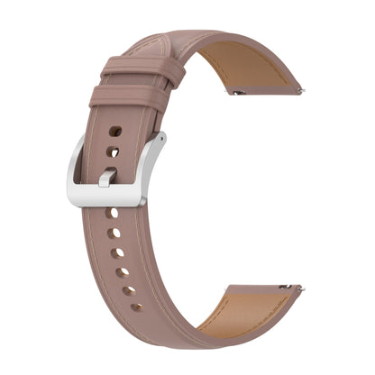 For Garmin VivoMove Style Embossed Genuine Leather Watch Band(Pink) by buy2fix