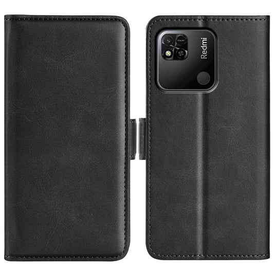 For Xiaomi Redmi 10A Dual-side Magnetic Buckle Leather Phone Case(Black) - Xiaomi Cases by buy2fix | Online Shopping UK | buy2fix
