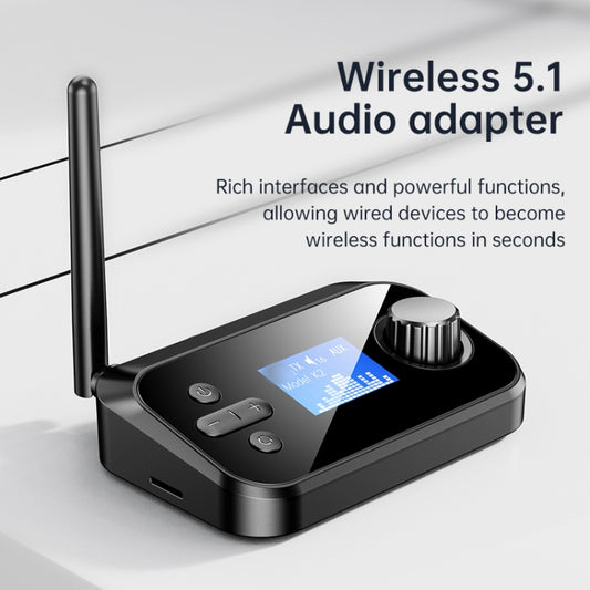 C41S Bluetooth 5.0 Audio Receiver 2 in 1 with Screen Fiber Coaxial Adapter - Audio Receiver Transmitter by buy2fix | Online Shopping UK | buy2fix