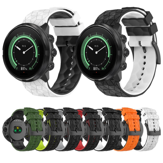 For Suunto 7 24mm Mixed-Color Silicone Watch Band(Orange+Black) -  by buy2fix | Online Shopping UK | buy2fix