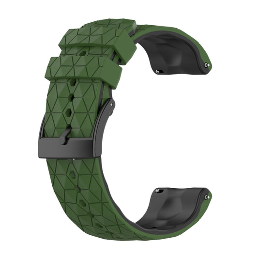 For Suunto 9 Baro 24mm Mixed-Color Silicone Watch Band(Amygreen+Black) -  by buy2fix | Online Shopping UK | buy2fix