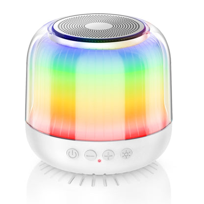 JY12 Full-screen RGB LED Breather Light Wireless Bluetooth Speaker(White) by buy2fix