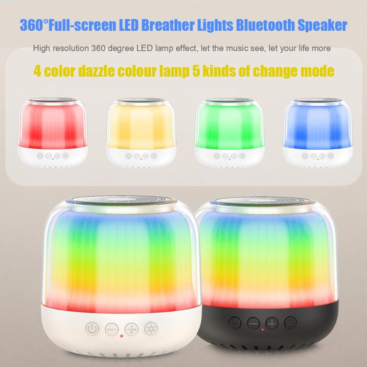 JY12 Full-screen RGB LED Breather Light Wireless Bluetooth Speaker(Black) by buy2fix