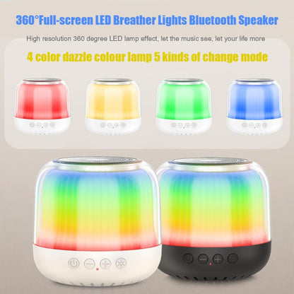 JY12 Full-screen RGB LED Breather Light Wireless Bluetooth Speaker(Black) by buy2fix
