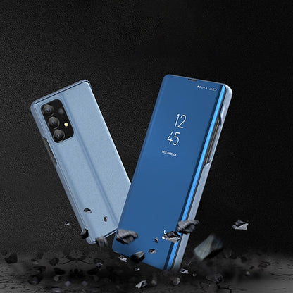 For Samsung Galaxy A23 4G Plated Mirror Horizontal Flip Leather Case with Holder(Gold) by buy2fix