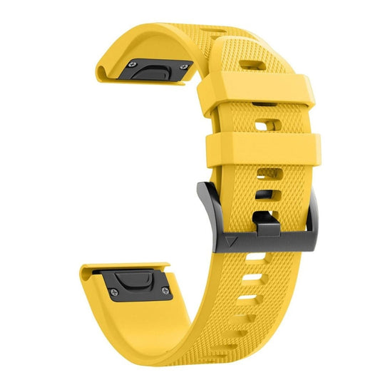 For Garmin Instinct 2 22mm Silicone Watch Band(Yellow) - Watch Bands by buy2fix | Online Shopping UK | buy2fix