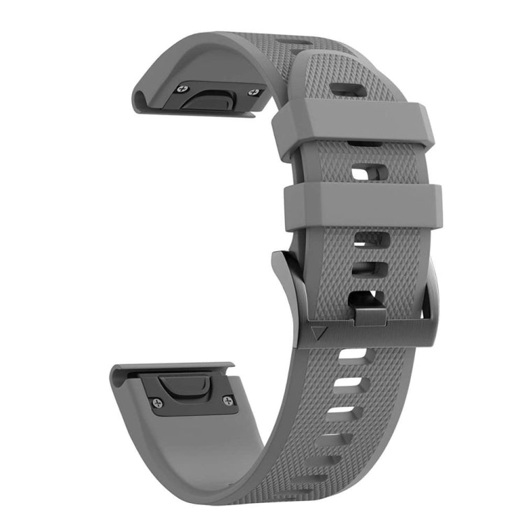 For Garmin epix 22mm Silicone Watch Band(Grey) - Watch Bands by buy2fix | Online Shopping UK | buy2fix