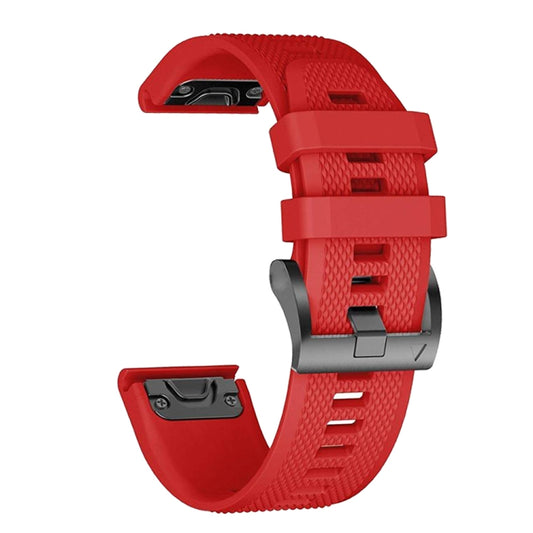 For Garmin epix 22mm Silicone Watch Band(Red) - Watch Bands by buy2fix | Online Shopping UK | buy2fix