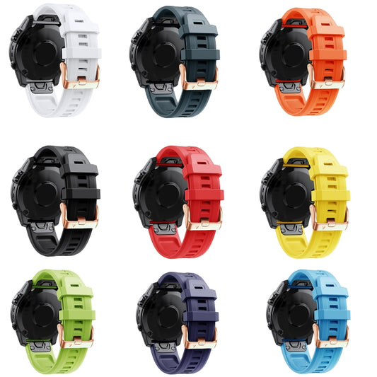 For Garmin Fenix 6S 20mm Silicone Watch Band(White) - Watch Bands by buy2fix | Online Shopping UK | buy2fix