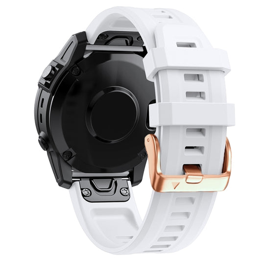 For Garmin Fenix 5S Plus 20mm Silicone Watch Band(White) - Watch Bands by buy2fix | Online Shopping UK | buy2fix