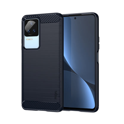 For Xiaomi Redmi K40S MOFI Gentleness Brushed Carbon Fiber Soft TPU Case(Blue) - Xiaomi Cases by MOFI | Online Shopping UK | buy2fix