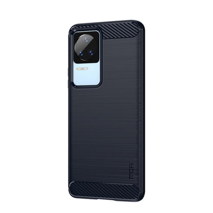 For Xiaomi Redmi K40S MOFI Gentleness Brushed Carbon Fiber Soft TPU Case(Blue) - Xiaomi Cases by MOFI | Online Shopping UK | buy2fix