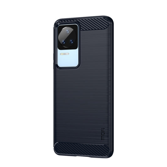 For Xiaomi Redmi K40S MOFI Gentleness Brushed Carbon Fiber Soft TPU Case(Blue) - Xiaomi Cases by MOFI | Online Shopping UK | buy2fix