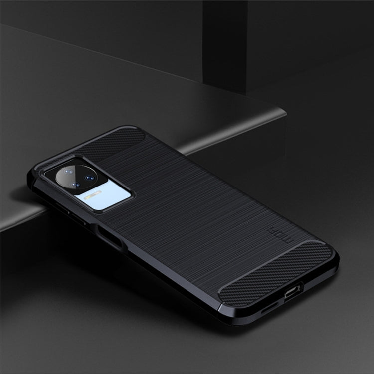 For Xiaomi Redmi K40S MOFI Gentleness Brushed Carbon Fiber Soft TPU Case(Blue) - Xiaomi Cases by MOFI | Online Shopping UK | buy2fix