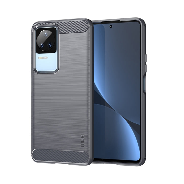 For Xiaomi Redmi K40S MOFI Gentleness Brushed Carbon Fiber Soft TPU Case(Gray) - Xiaomi Cases by MOFI | Online Shopping UK | buy2fix