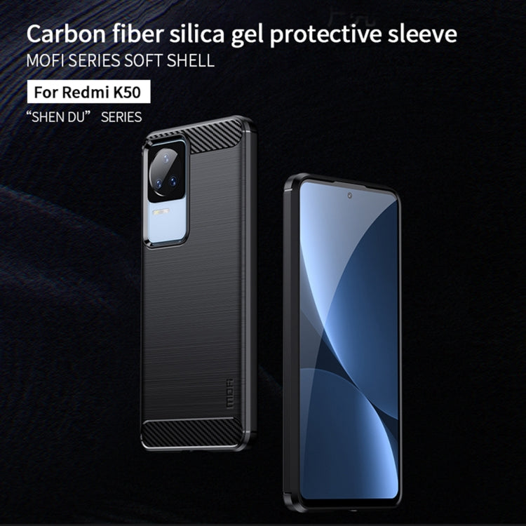 For Xiaomi Redmi K40S MOFI Gentleness Brushed Carbon Fiber Soft TPU Case(Gray) - Xiaomi Cases by MOFI | Online Shopping UK | buy2fix