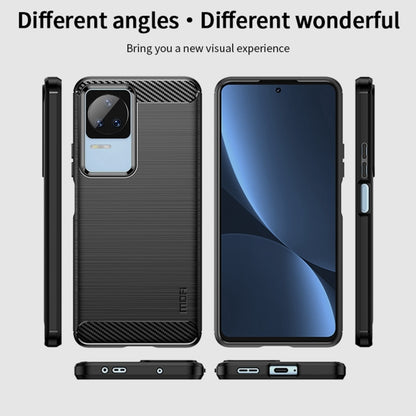 For Xiaomi Redmi K40S MOFI Gentleness Brushed Carbon Fiber Soft TPU Case(Gray) - Xiaomi Cases by MOFI | Online Shopping UK | buy2fix