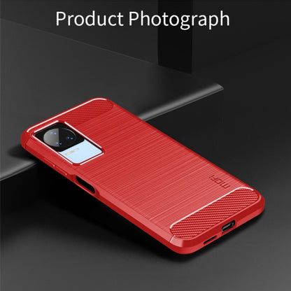 For Xiaomi Redmi K40S MOFI Gentleness Brushed Carbon Fiber Soft TPU Case(Red) - Xiaomi Cases by MOFI | Online Shopping UK | buy2fix