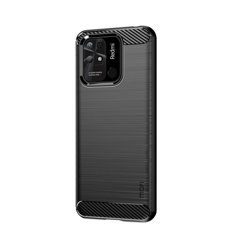 For Xiaomi Redmi 10C MOFI Gentleness Brushed Carbon Fiber Soft TPU Case(Black) - Xiaomi Cases by MOFI | Online Shopping UK | buy2fix
