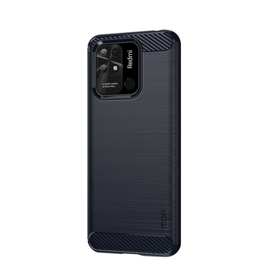 For Xiaomi Redmi 10C MOFI Gentleness Brushed Carbon Fiber Soft TPU Case(Blue) - Xiaomi Cases by MOFI | Online Shopping UK | buy2fix