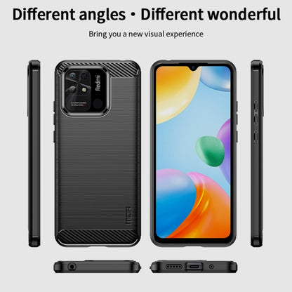 For Xiaomi Redmi 10C MOFI Gentleness Brushed Carbon Fiber Soft TPU Case(Blue) - Xiaomi Cases by MOFI | Online Shopping UK | buy2fix