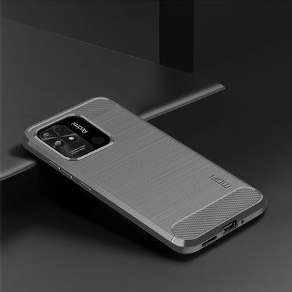 For Xiaomi Redmi 10C MOFI Gentleness Brushed Carbon Fiber Soft TPU Case(Gray) - Xiaomi Cases by MOFI | Online Shopping UK | buy2fix