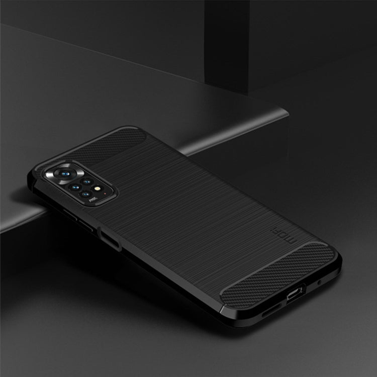 For Xiaomi Redmi Note 11 4G Global / Note 11S 4G MOFI Gentleness Brushed Carbon Fiber TPU Case(Black) - Xiaomi Cases by MOFI | Online Shopping UK | buy2fix