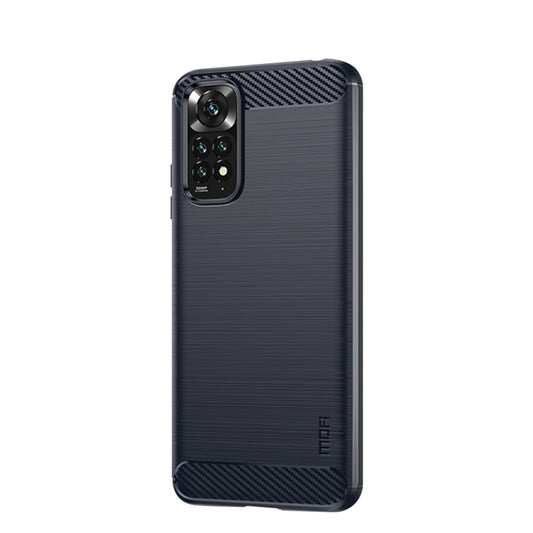 For Xiaomi Redmi Note 11 4G Global / Note 11S 4G MOFI Gentleness Brushed Carbon Fiber TPU Case(Blue) - Xiaomi Cases by MOFI | Online Shopping UK | buy2fix