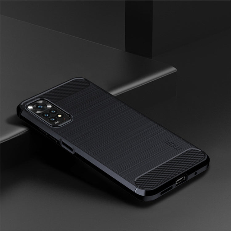 For Xiaomi Redmi Note 11 4G Global / Note 11S 4G MOFI Gentleness Brushed Carbon Fiber TPU Case(Blue) - Xiaomi Cases by MOFI | Online Shopping UK | buy2fix