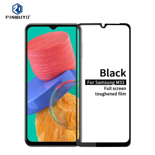 For Samsung Galaxy M33 5G PINWUYO 9H 2.5D Full Screen Tempered Glass Film(Black) - Galaxy Tempered Glass by PINWUYO | Online Shopping UK | buy2fix