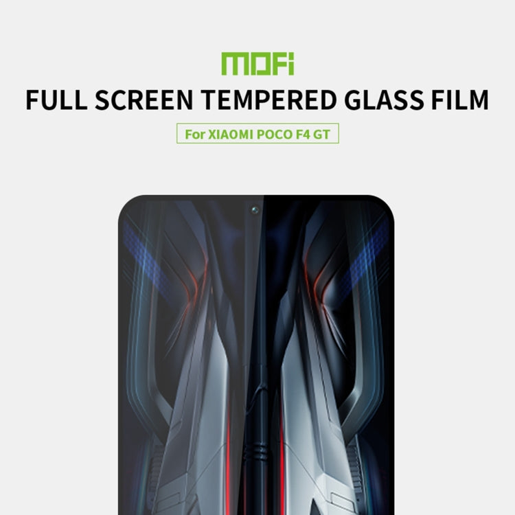 For Xiaomi Poco F4 GT MOFI 9H 2.5D Full Screen Tempered Glass Film(Black) -  by MOFI | Online Shopping UK | buy2fix