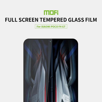 For Xiaomi Poco F4 GT MOFI 9H 2.5D Full Screen Tempered Glass Film(Black) -  by MOFI | Online Shopping UK | buy2fix