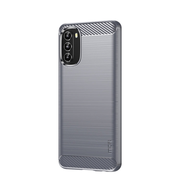 For Motorola Moto G 5G 2022 MOFI Gentleness Series Brushed Texture Carbon Fiber TPU Phone Case(Gray) - Motorola Cases by MOFI | Online Shopping UK | buy2fix