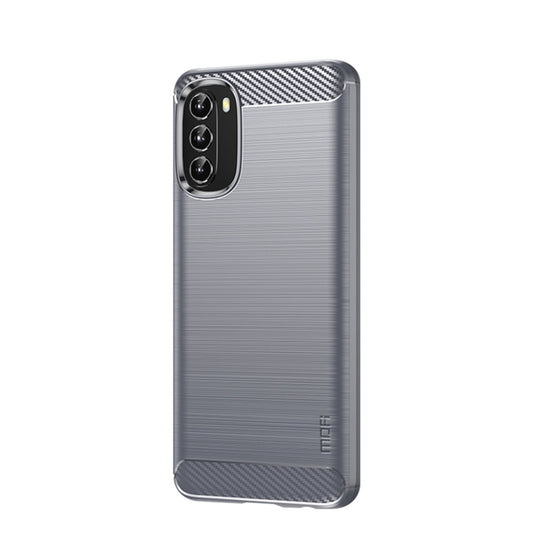 For Motorola Moto G 5G 2022 MOFI Gentleness Series Brushed Texture Carbon Fiber TPU Phone Case(Gray) - Motorola Cases by MOFI | Online Shopping UK | buy2fix