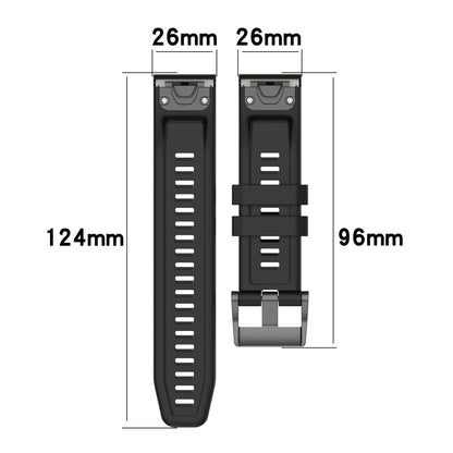 For Garmin Fenix 7X Solar 26mm Silicone Sport Pure Color Watch Band(Lime Green) - Watch Bands by buy2fix | Online Shopping UK | buy2fix