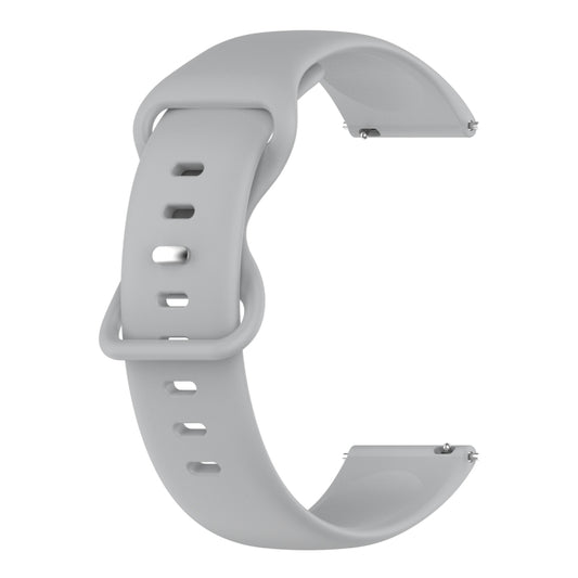 For Garmin Vivomove 3 20mm Solid Color Silicone Watch Band(Grey) - Watch Bands by buy2fix | Online Shopping UK | buy2fix