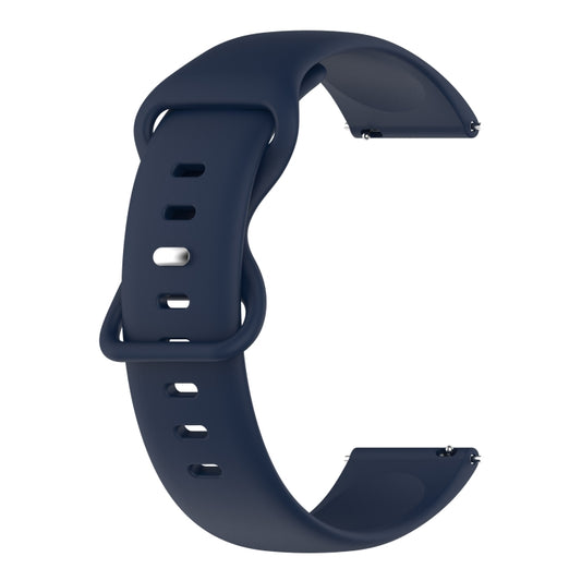 For Garmin Vivomove 20mm Solid Color Silicone Watch Band(Navy Blue) - Watch Bands by buy2fix | Online Shopping UK | buy2fix