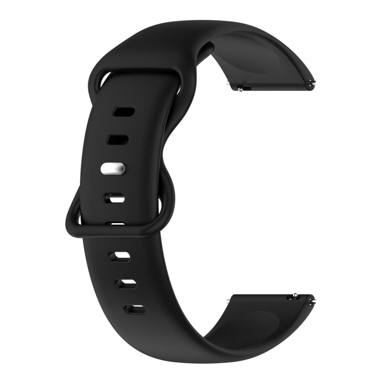 For Amazfit GTS 20mm Solid Color Silicone Watch Band(Black) - Watch Bands by buy2fix | Online Shopping UK | buy2fix