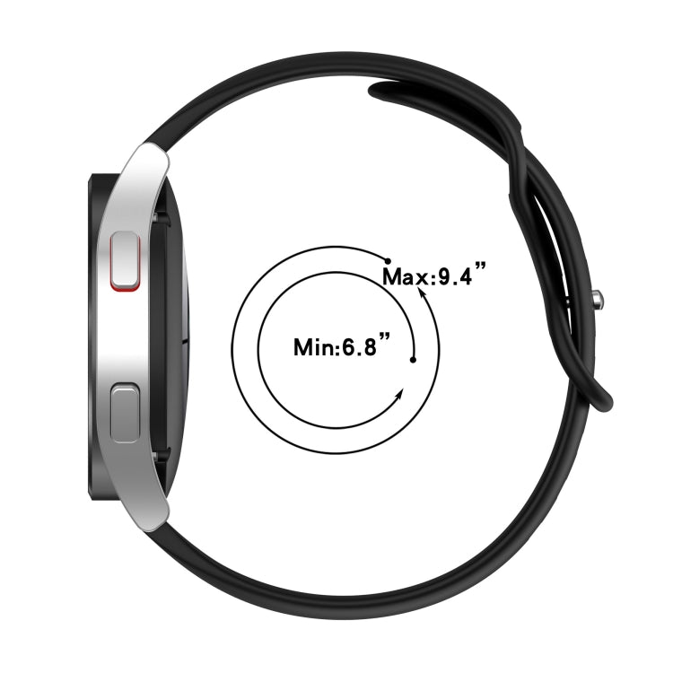 For Amazfit GTS 20mm Solid Color Silicone Watch Band(Black) - Watch Bands by buy2fix | Online Shopping UK | buy2fix