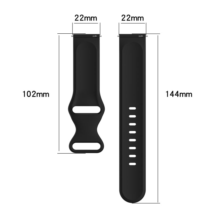 For Xiaomi Mi Watch color 22mm Solid Color Silicone Watch Band(Navy Blue) - Watch Bands by buy2fix | Online Shopping UK | buy2fix