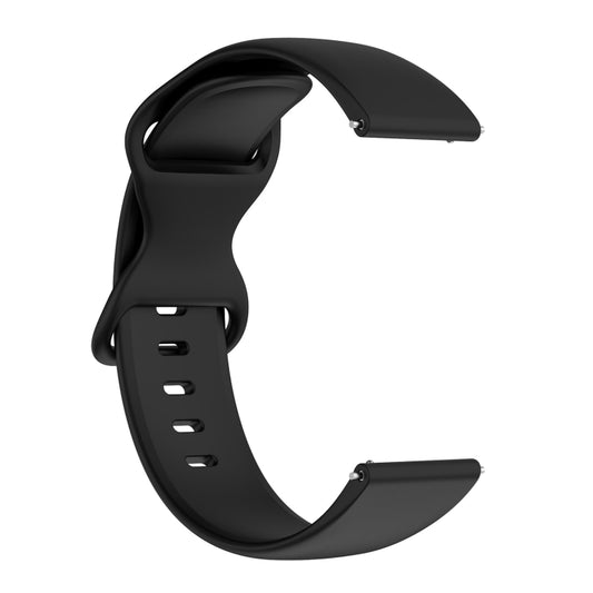 For Honor Watch ES 20mm Solid Color Silicone Watch Band(Black) - Watch Bands by buy2fix | Online Shopping UK | buy2fix