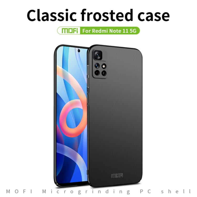 For Redmi Note 11 5G / Note11S 5G / Poco M4 Pro 5G MOFI Frosted PC Ultra-thin Hard Phone Case(Blue) by MOFI
